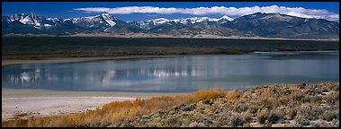 Pond and Snake range. Great Basin  National Park (Panoramic color)