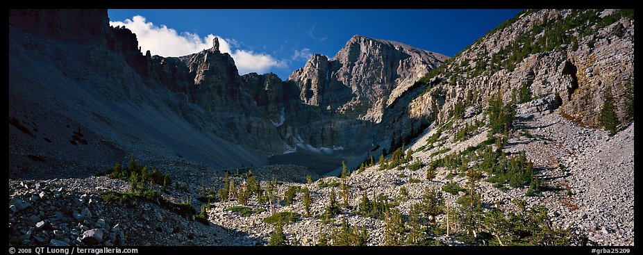 Rocky cirque and Wheeler Peak. Great Basin National Park (color)