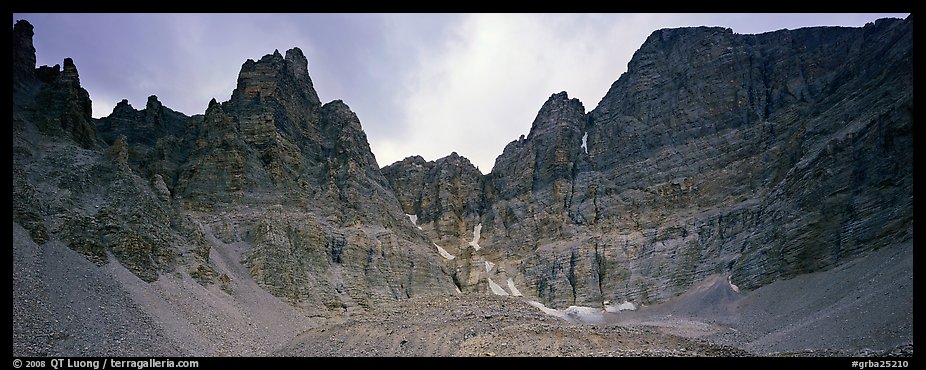Mineral landscape, North Face of Wheeler Peak. Great Basin National Park (color)