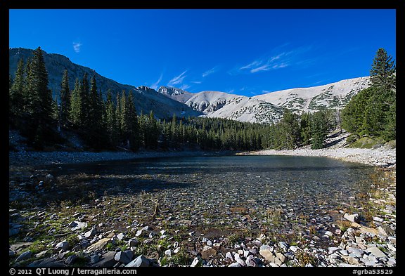 Snake range and Teresa Lake. Great Basin National Park, Nevada, USA.