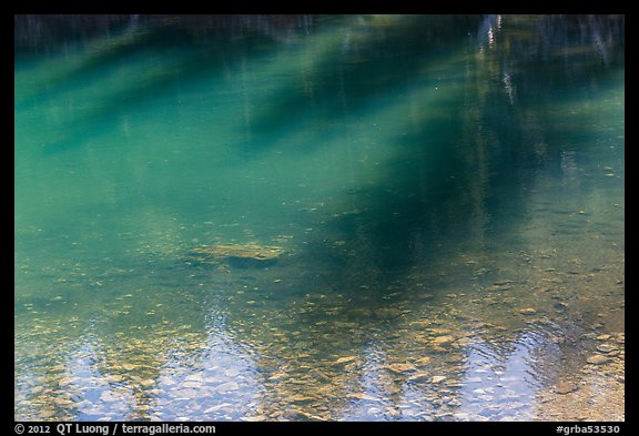 Shadows on Teresa Lake waters. Great Basin National Park, Nevada, USA.