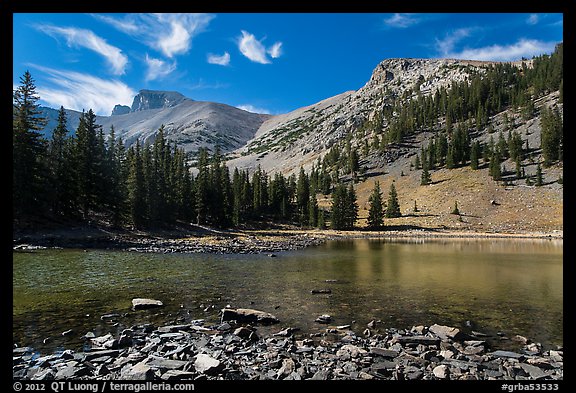 Mt Wheeler above Stella Lake. Great Basin National Park (color)