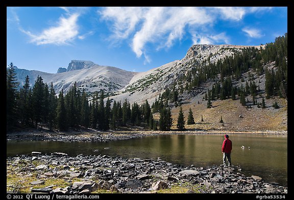 Visitor at Stella Lake. Great Basin National Park (color)