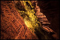 Looking up narrow passage in Music Room, Lehman Cave. Great Basin National Park ( color)