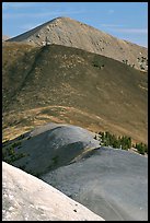 Multi-hued peaks, Snake range seen from Mt Washington, morning. Great Basin National Park, Nevada, USA. (color)