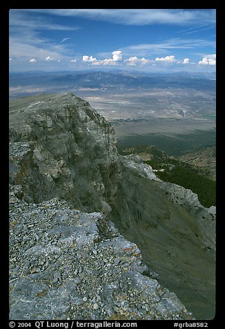 Cliffs beneath Mt Washington and Spring Valley, morning. Great Basin National Park, Nevada, USA.