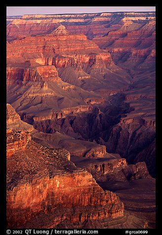 Temples at Dawn from Yvapai Point. Grand Canyon National Park (color)