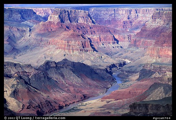 Colorado River from  South Rim. Grand Canyon National Park, Arizona, USA.