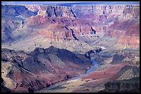 Colorado River from  South Rim. Grand Canyon National Park, Arizona, USA. (color)
