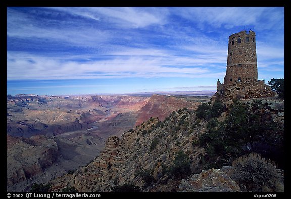 Watchtower, late afternoon. Grand Canyon National Park, Arizona, USA.