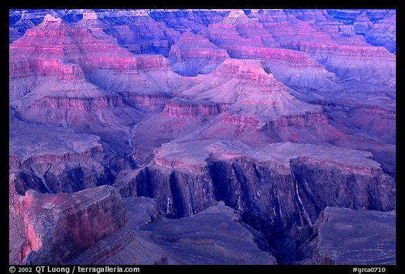 Granite Gorge, dusk. Grand Canyon National Park, Arizona, USA.