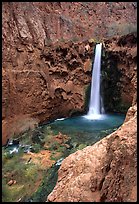 Mooney Falls. Grand Canyon National Park, Arizona, USA. (color)