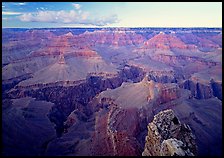 Granite Gorge seen from  South Rim, twilight. Grand Canyon National Park, Arizona, USA. (color)