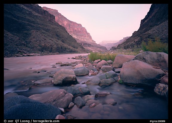 Colorado River at Tapeats Creek, dawn. Grand Canyon National Park, Arizona, USA.