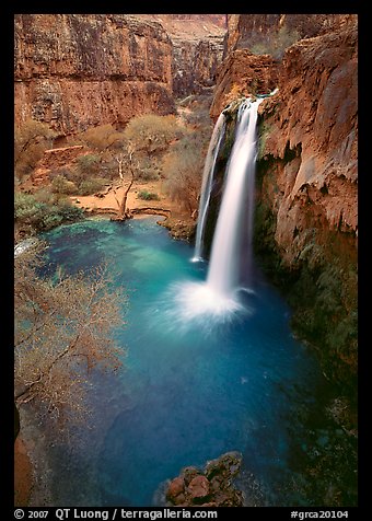 Havasu Falls, Havasu Canyon. Grand Canyon National Park (color)