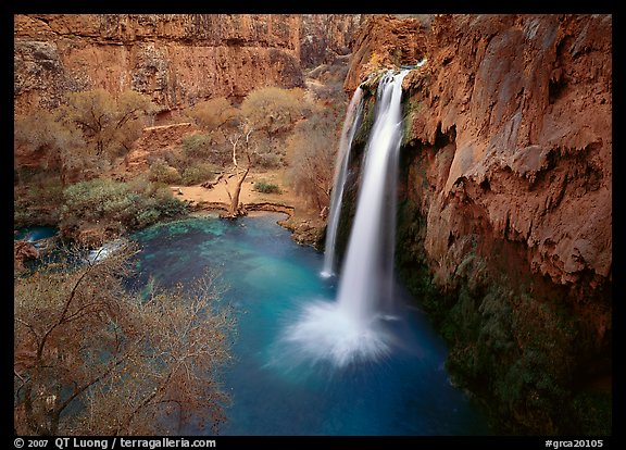 Havasu Falls, Havasu Canyon. Grand Canyon  National Park (color)