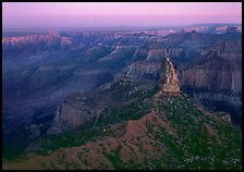 Mount Hayden from Point Imperial, sunset. Grand Canyon National Park, Arizona, USA.