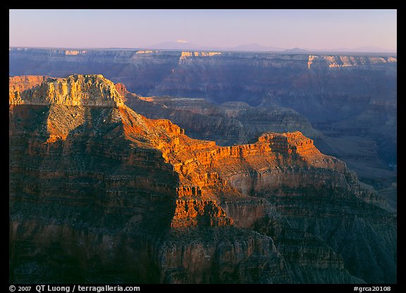 View from Point Sublime, sunset. Grand Canyon  National Park (color)