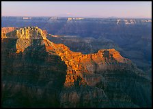 View from Point Sublime, late afternoon. Grand Canyon National Park, Arizona, USA.