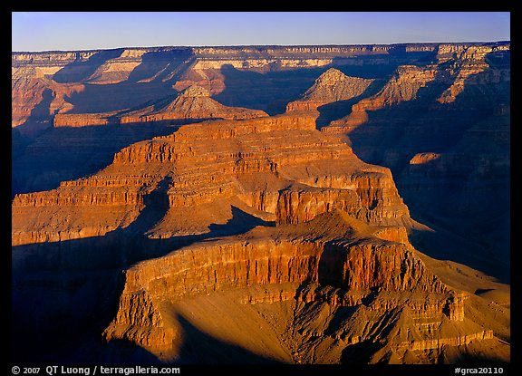 Buttes inside the canyon. Grand Canyon  National Park (color)