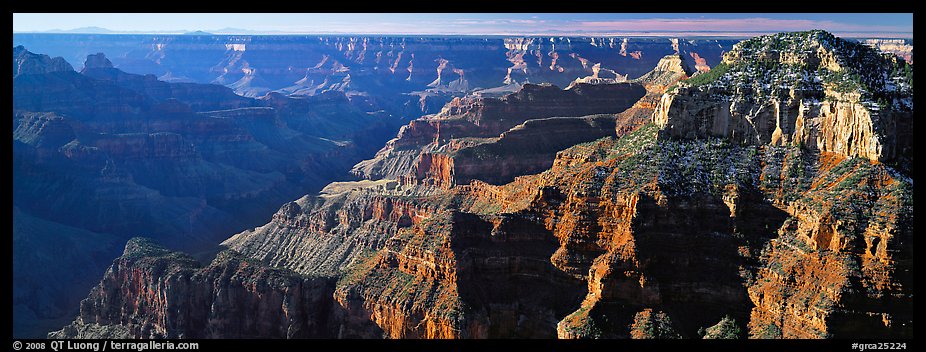 Canyon walls from North Rim. Grand Canyon National Park (color)