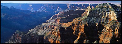 Canyon walls from North Rim. Grand Canyon National Park (Panoramic color)