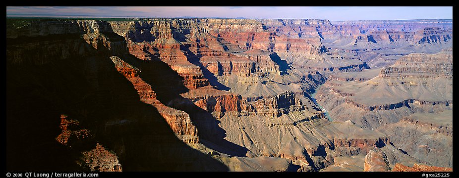 Canyon cliffs from South Rim. Grand Canyon National Park (color)