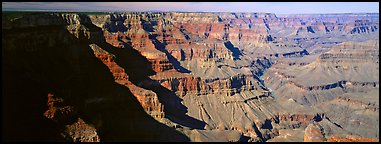Canyon cliffs from South Rim. Grand Canyon National Park (Panoramic color)