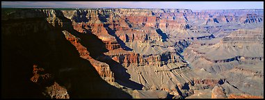 Canyon cliffs from South Rim. Grand Canyon  National Park (Panoramic color)