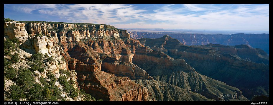 Canyon scenery from Cape Royal. Grand Canyon National Park (color)