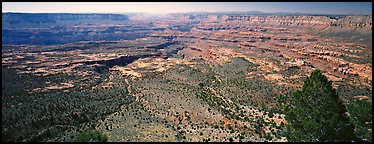 Plateau nested inside canyon. Grand Canyon National Park (Panoramic color)