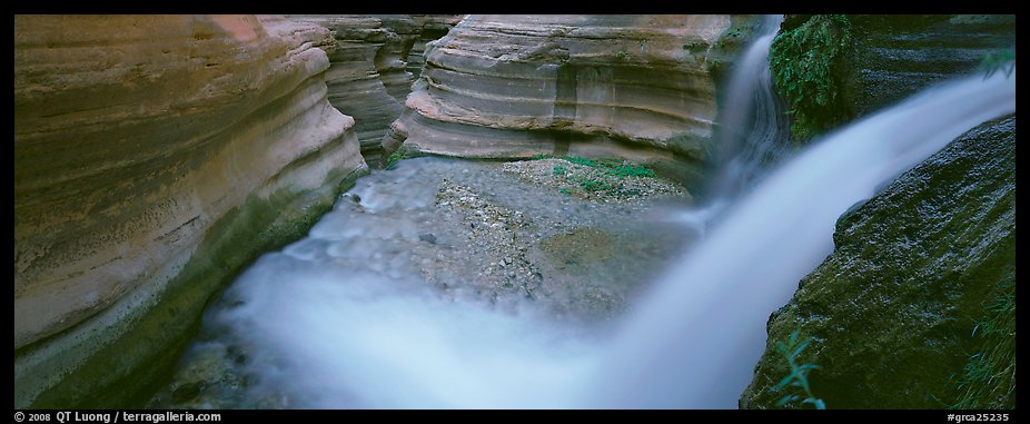 Deer Creek cascading into gorge. Grand Canyon National Park (color)