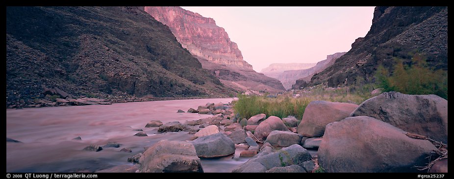 Colorado River at dawn. Grand Canyon  National Park (color)