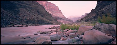 Colorado River at dawn. Grand Canyon  National Park (Panoramic color)