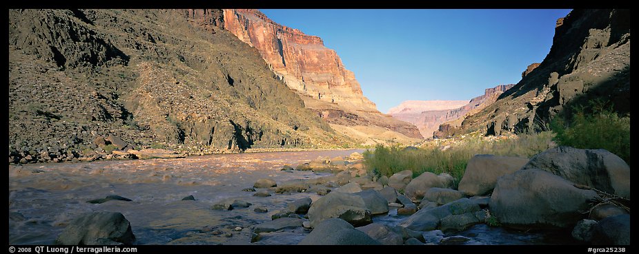 Colorado River at the confluence with Tapeats Creek. Grand Canyon National Park (color)