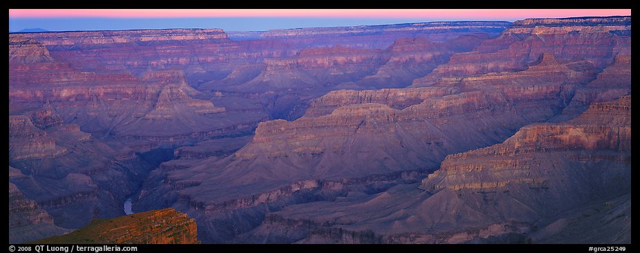 Canyon ridges at dawn. Grand Canyon National Park (color)