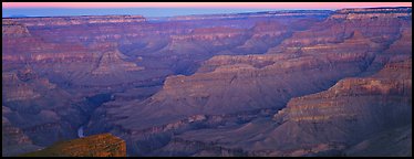 Canyon ridges at dawn. Grand Canyon  National Park (Panoramic color)