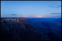 View from Moran Point with late night stars. Grand Canyon National Park ( color)