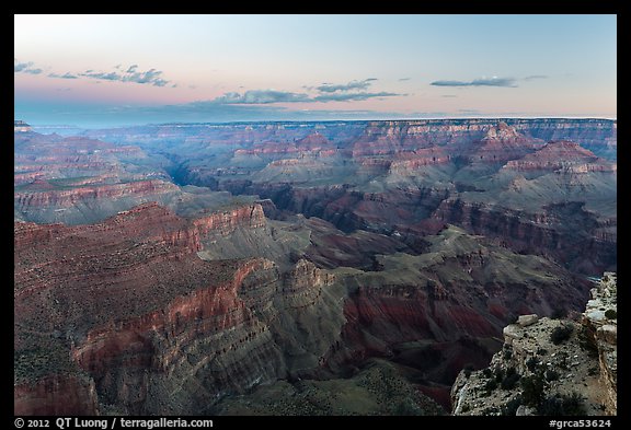 Red Canyon and Colorado gorge from Moran Point. Grand Canyon National Park (color)