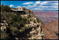 Lookout Studio designed by Mary Coulter to blend with surroundings. Grand Canyon National Park, Arizona, USA. (color)