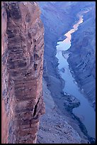 Cliffs and Colorado River, Toroweap. Grand Canyon National Park, Arizona, USA.