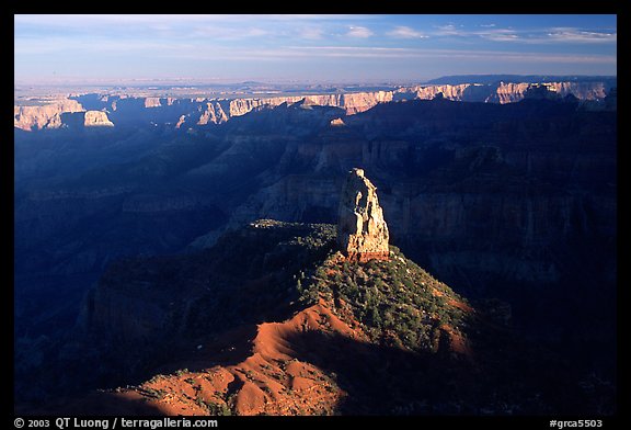 Mount Hayden from Point Imperial, late afternoon. Grand Canyon National Park (color)