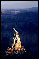 Mount Hayden from Point Imperial, late afternoon. Grand Canyon National Park, Arizona, USA. (color)