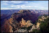 Wotan's Throne seen from Cape Royal, early morning. Grand Canyon National Park, Arizona, USA.