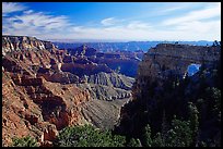 Cliffs and Angel's Arch near Cape Royal, morning. Grand Canyon National Park, Arizona, USA.