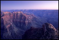 View from Point Sublime, dusk. Grand Canyon National Park, Arizona, USA. (color)