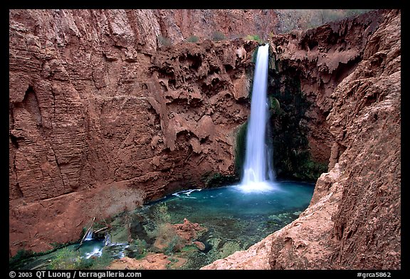 Mooney falls. Grand Canyon  National Park (color)