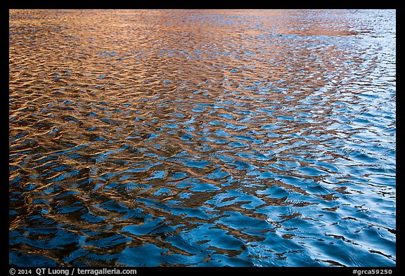 Ripples and reflections in Colorado River. Grand Canyon National Park (color)