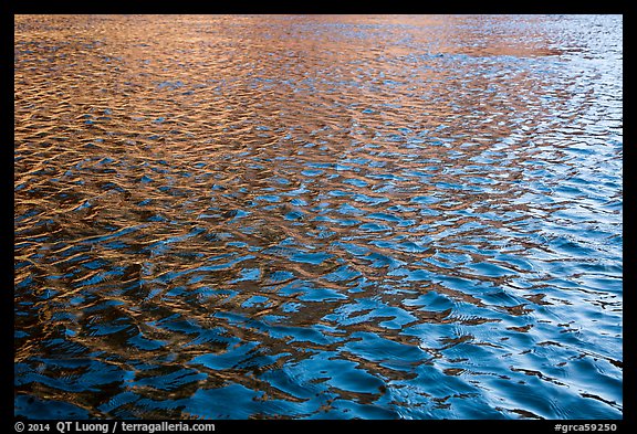 Ripples and reflections in Colorado River. Grand Canyon National Park (color)