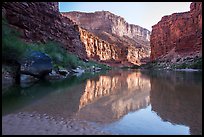 Colorado River in Marble Canyon, early morning. Grand Canyon National Park ( color)